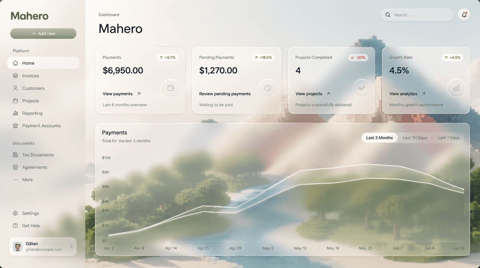 DueSweep dashboard showing overdue invoice automation